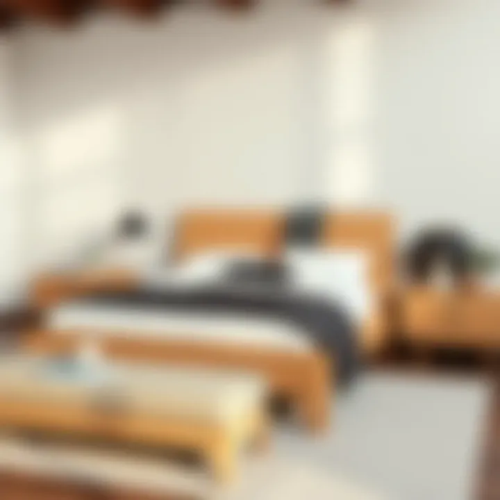 Sophisticated White Oak Bed Frame Elegant white oak bed frame in a modern bedroom