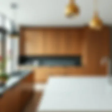 Stylish long cabinet design that enhances kitchen functionality
