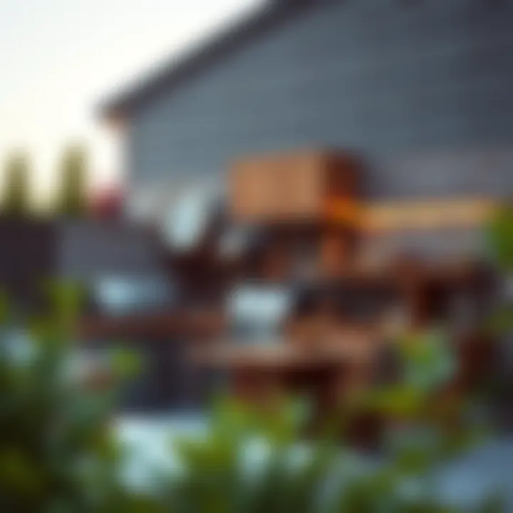 Material Selection in Outdoor Kitchens Variety of materials used in an outdoor kitchen setup