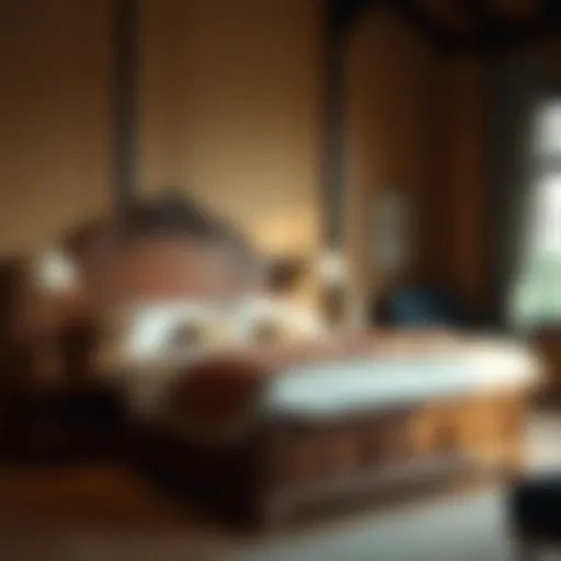 Elegant wooden bedroom set showcasing craftsmanship