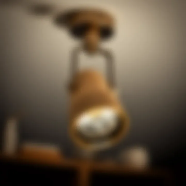 Artistic Track Lighting Fixture Design Close-up of a stylish track lighting fixture emphasizing design and craftsmanship