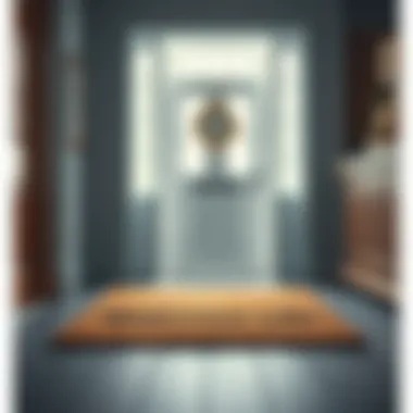 Inviting Entrance with a Cozy Mat Cozy welcome mat providing warmth and safety