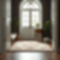 Elegant doorway rug enhancing entryway aesthetics