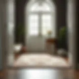 Stylish Entryway with a Beautiful Rug Elegant doorway rug enhancing entryway aesthetics