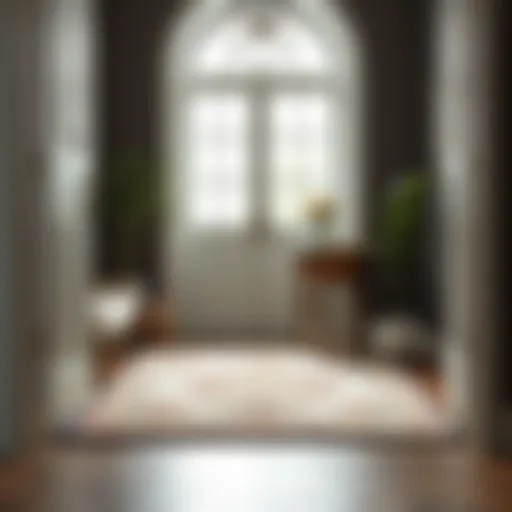 Stylish Entryway with a Beautiful Rug Elegant doorway rug enhancing entryway aesthetics