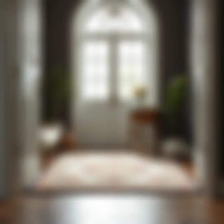 Stylish Entryway with a Beautiful Rug Elegant doorway rug enhancing entryway aesthetics