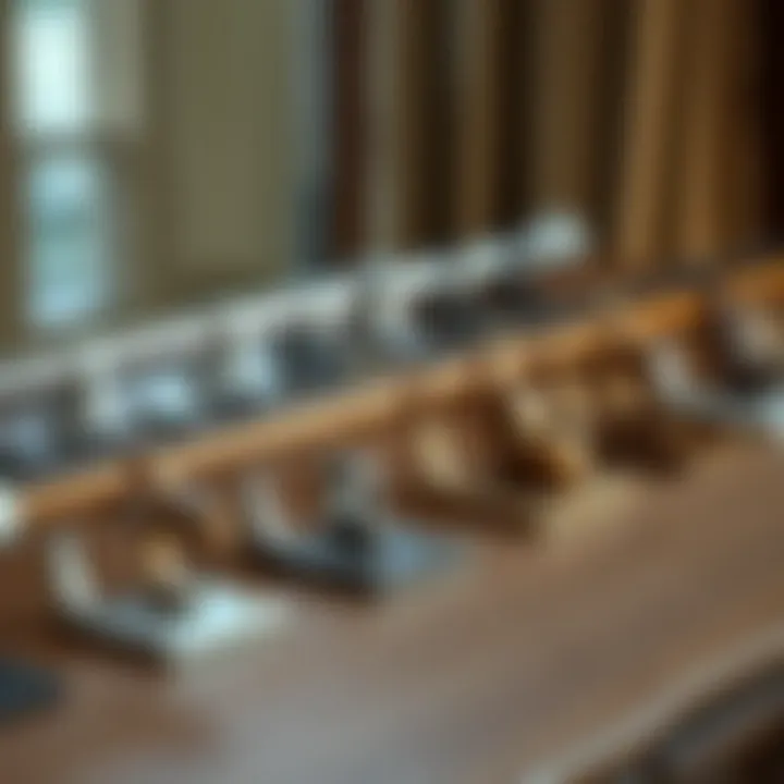 Diverse Extension Bracket Styles Variety of drapery rod extension brackets displayed on a wooden surface