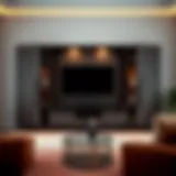 A Sleek Modern Entertainment Center Sleek modern entertainment center showcasing elegant doors