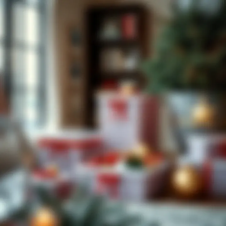 Stylish arrangement of plastic storage boxes in a decor setting