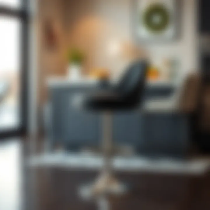 Elegant Swivel Bar Stool Design Elegant design of a swivel bar stool showcasing modern aesthetics