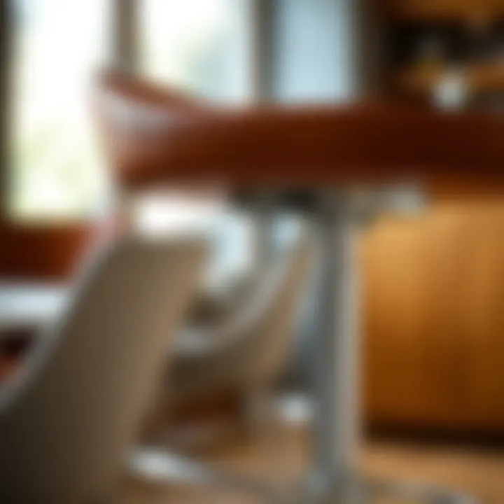 Ergonomic Features of Swivel Bar Stools Close-up of the ergonomic features in a swivel bar stool