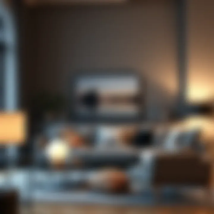 Contemporary Living Space with Table Lamps Contemporary living space featuring shade-less table lamps