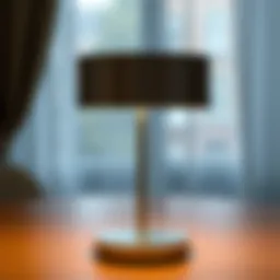 Minimalist table lamp design without a shade