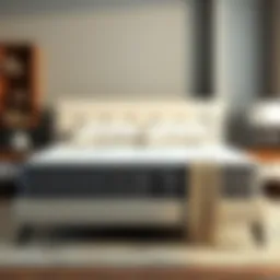 Comfortable full mattress on a stylish bed frame