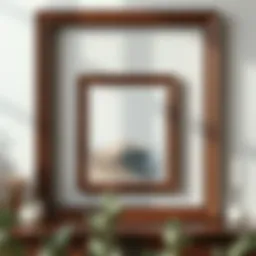 Elegant wooden picture frame showcasing artwork