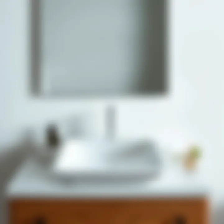 Sleek Undermount Sink Sleek undermount sink integrated in a modern vanity