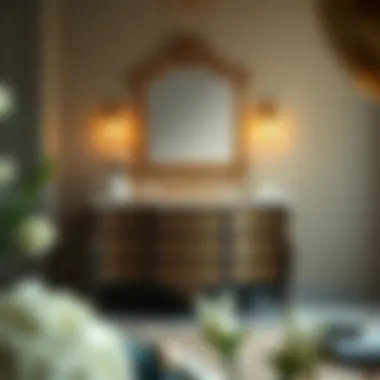 Luxurious bathroom vanity with intricate detailing