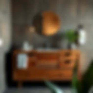 Rustic bathroom vanity crafted from reclaimed wood