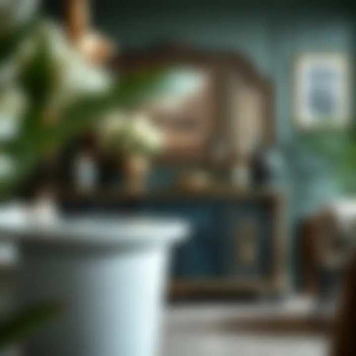 Buffet Beauty: Intricate Detailing Stylish buffet with intricate detailing and rich materials