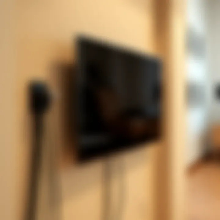 Installation of cord covers on a wall