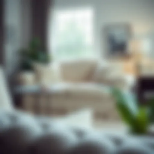 Elegant chenille loveseat with a stylish slipcover