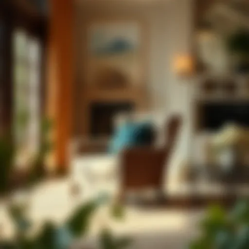 Elegant armchair in a cozy living room setting