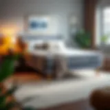 Folding Twin Mattress in Stylish Bedroom Folding twin mattress displayed in a modern bedroom setting