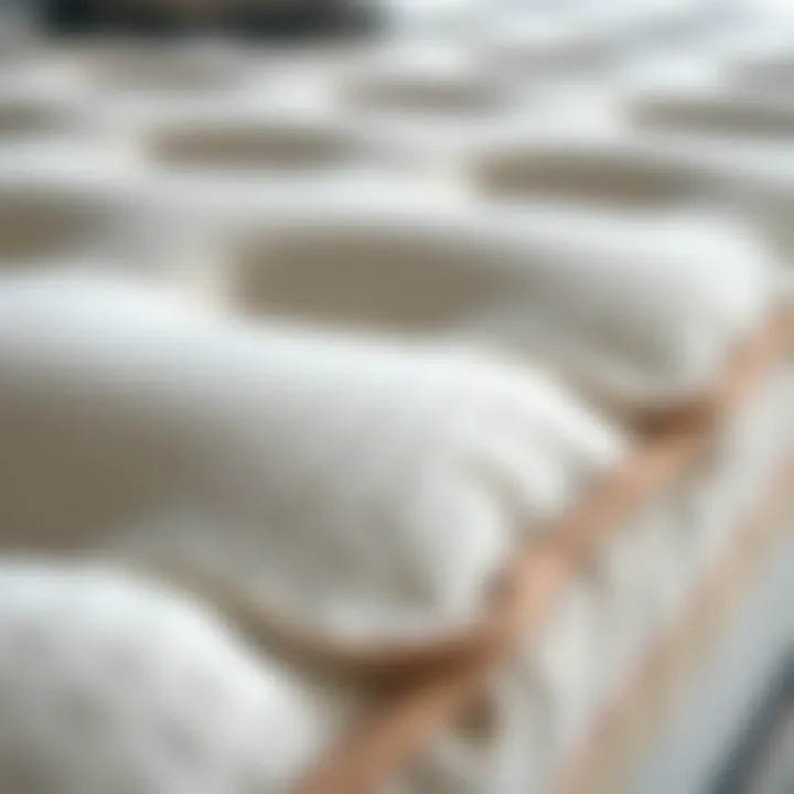 Quality Material of Folding Twin Mattress Close-up of mattress material showcasing quality and texture