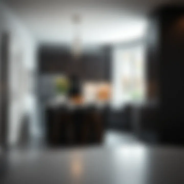 Elegant counter height swivel bar stool in a modern kitchen