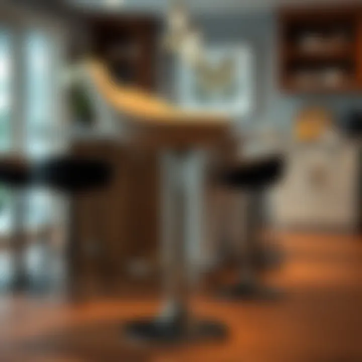 Comfortable swivel bar stool showcasing ergonomic design