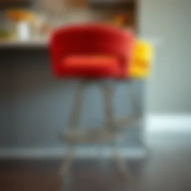 Versatile counter height swivel bar stool in various colors