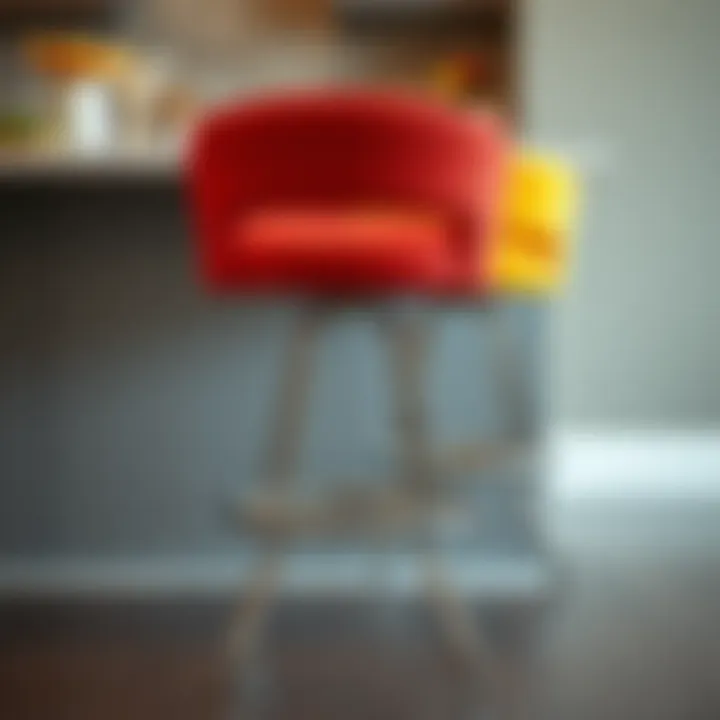 Versatile counter height swivel bar stool in various colors