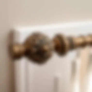 Artistic Design Elements of Curtain Rods Close-up view of a decorative curtain rod showcasing intricate details