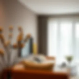 Elegant wall-mounted curtain rod in a modern living room setting