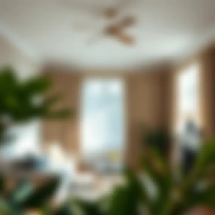Maximizing Natural Light with Curtain Rods Room with extended curtain rods enhancing natural light