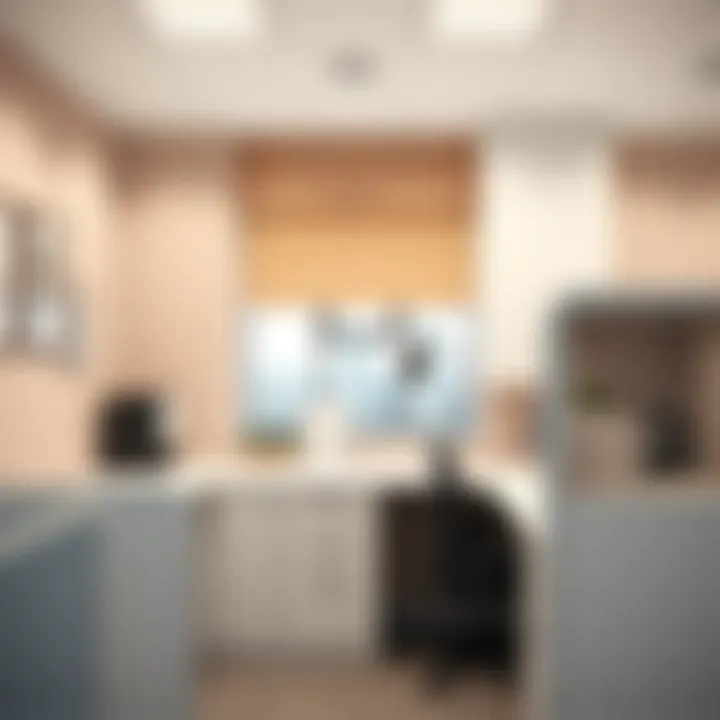 Minimalist Cubicle Design Minimalist cubicle with clean lines and neutral colors