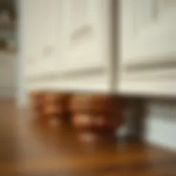 Elegant wooden decorative feet for kitchen cabinets