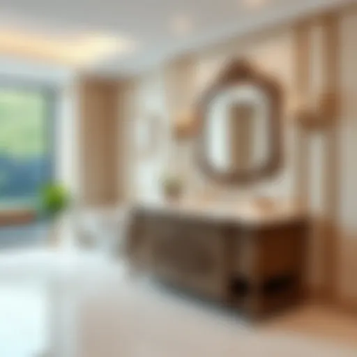 Elegant Deep Bathroom Vanity Design Elegant deep bathroom vanity with intricate detailing