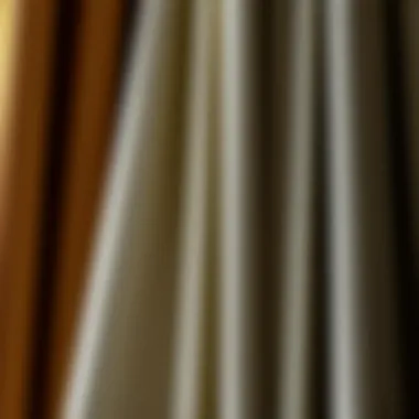 Close-up of luxurious fabric used in curtains