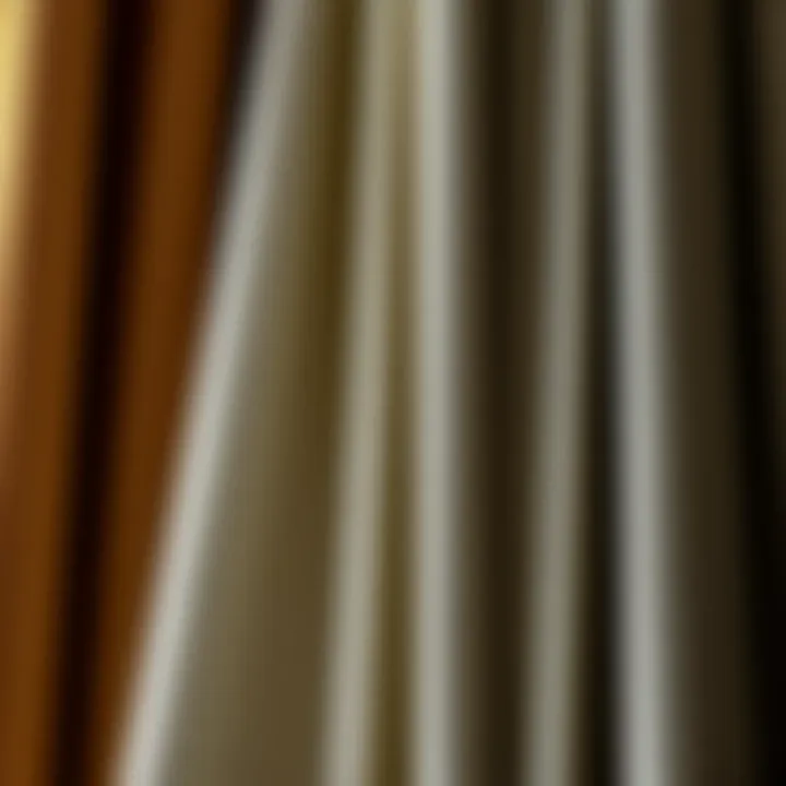 Close-up of luxurious fabric used in curtains