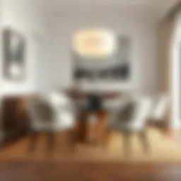 Elegant dining chairs showcasing modern design