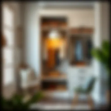 Ample Storage in Functional Coat Closet Functional entryway coat closet with ample storage