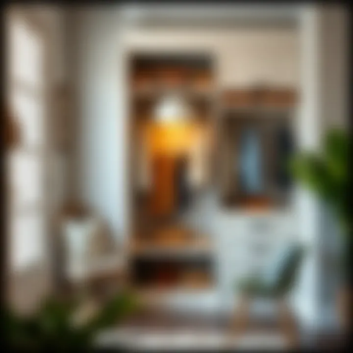 Ample Storage in Functional Coat Closet Functional entryway coat closet with ample storage