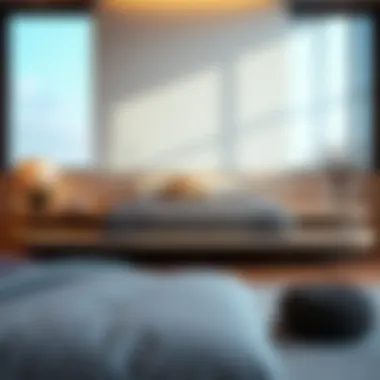 Modern Elegance of Floating Shelf Beds Elegant floating shelf bed in a modern bedroom setting