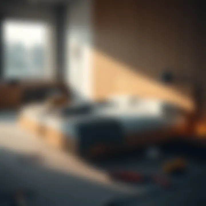 Installing a Floating Shelf Bed: A Guide Installation process of a floating shelf bed with tools and materials