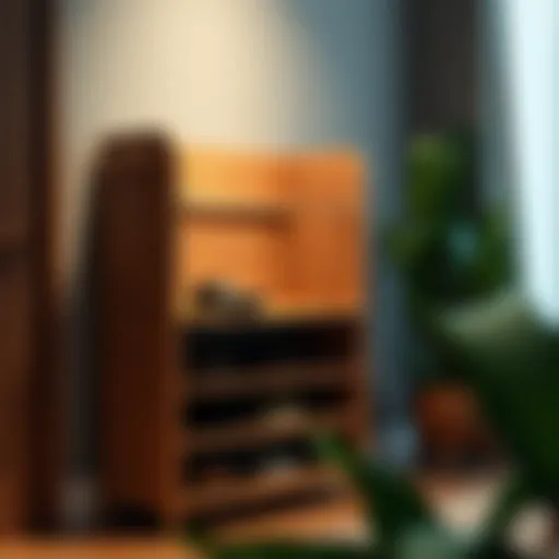 Elegant Wooden Shoe Rack Design Elegant wooden shoe rack showcasing stylish design