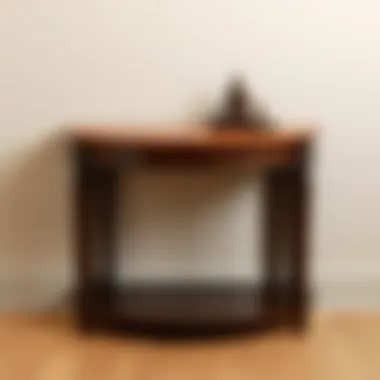 Historical evolution of console tables depicted through images