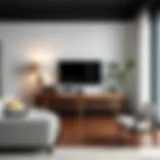 Contemporary Elegance: Half Round Console Table in Interior Design Stylish half round console table in modern living room