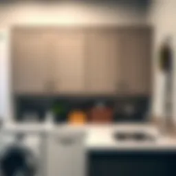 Stylish utility room cabinet display