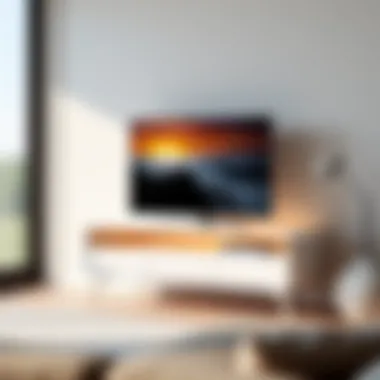 Sleek Modern Design of Small TV Base Stand Sleek small TV base stand with modern design